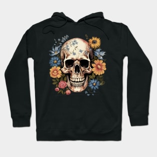 Skull with flowers Hoodie